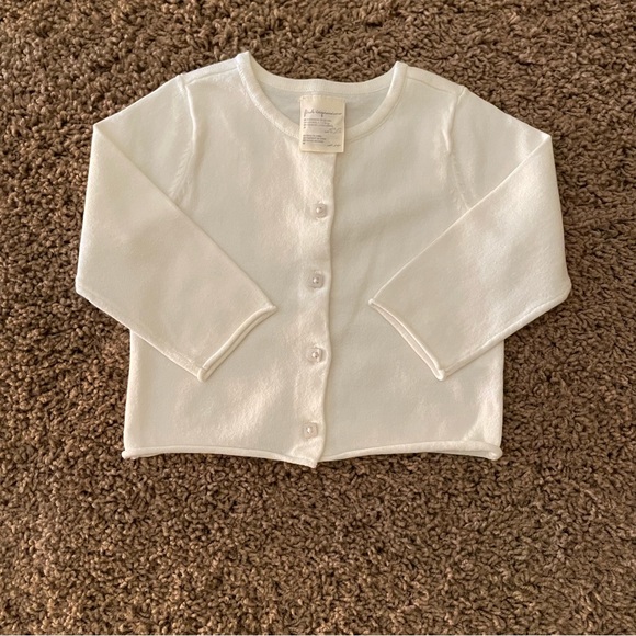 FIRST IMPRESSIONS ~ IVORY WHITE BABY SWEATER - Picture 3 of 6